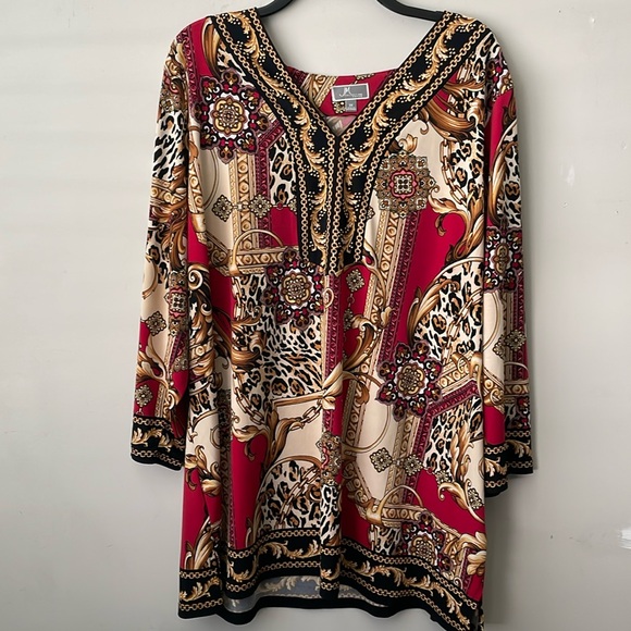 JM Collection Tunic Top Stretch Plus size 3x - Picture 1 of 8